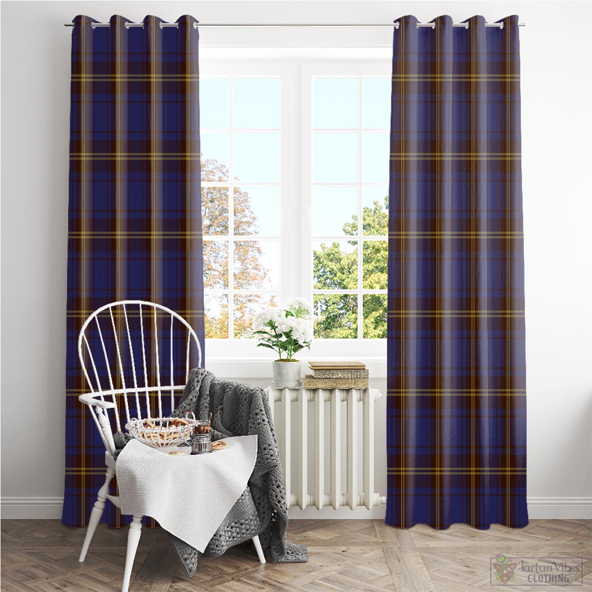 Sligo County Ireland Tartan Window Curtain