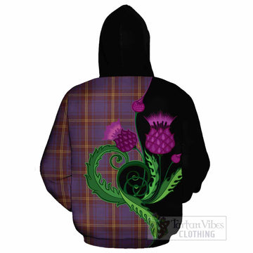 Sligo County Ireland Tartan Cotton Hoodie Traditional Scottish Thistle