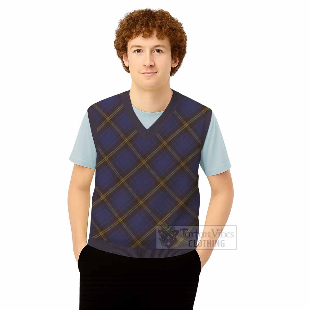 Sligo County Ireland Tartan  Knitted V-Neck Vest Cross Style