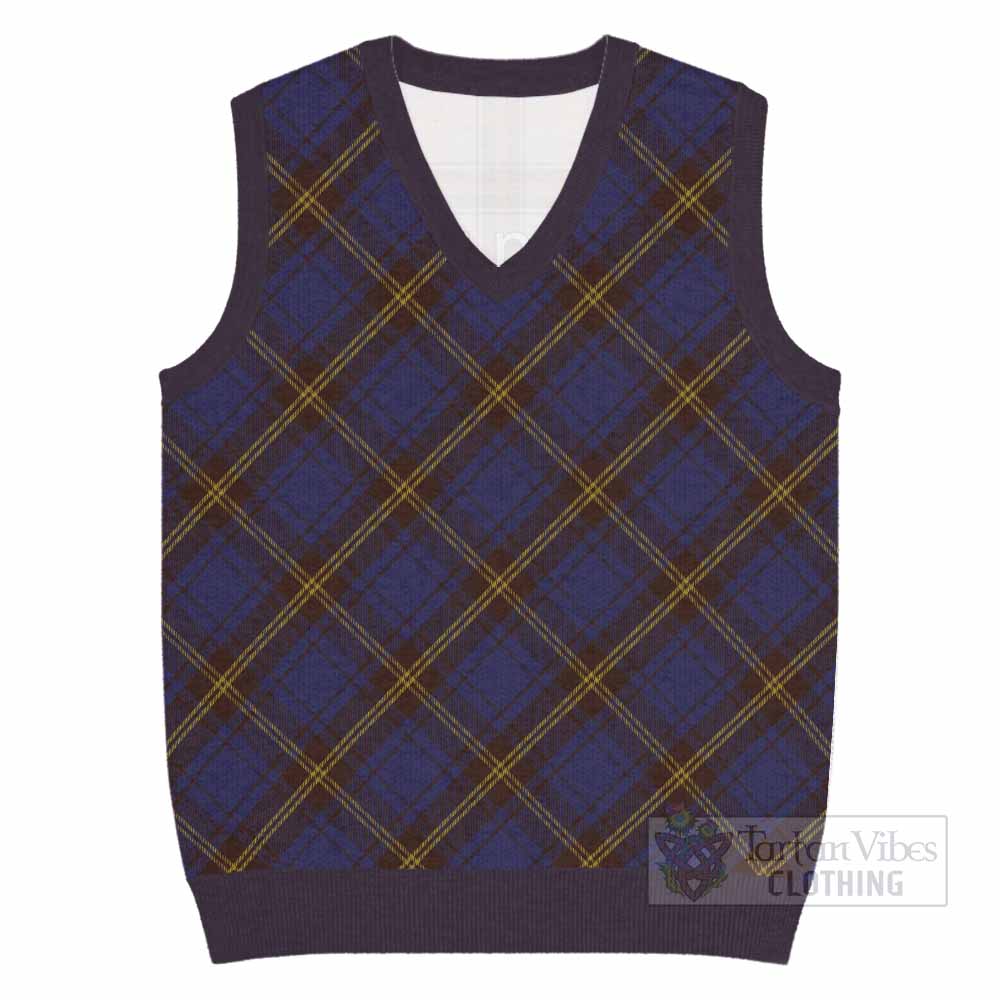 Sligo County Ireland Tartan  Knitted V-Neck Vest Cross Style