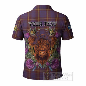 Sligo County Ireland Tartan Polo Shirt Scottish Thistle Heilan Coo