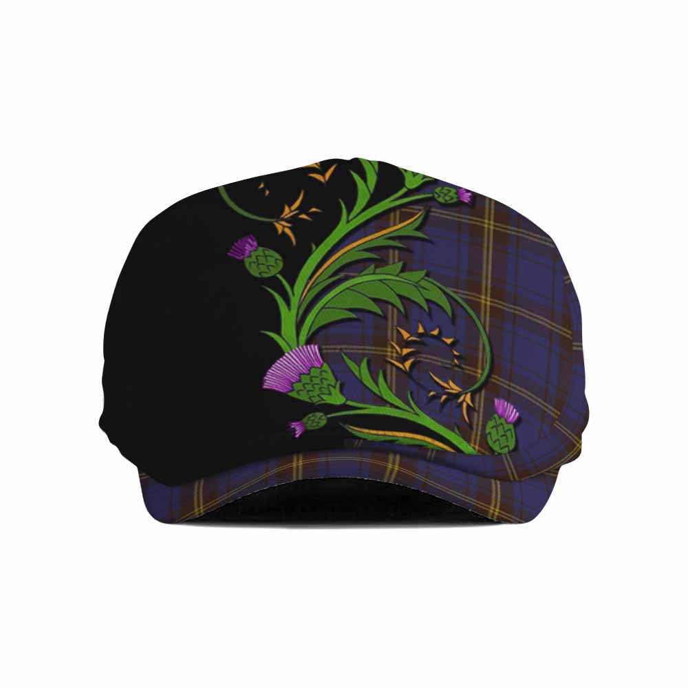 Sligo Tartan Flat Cap, Jeff Cap Scottish Thistle Pride Heritage Art