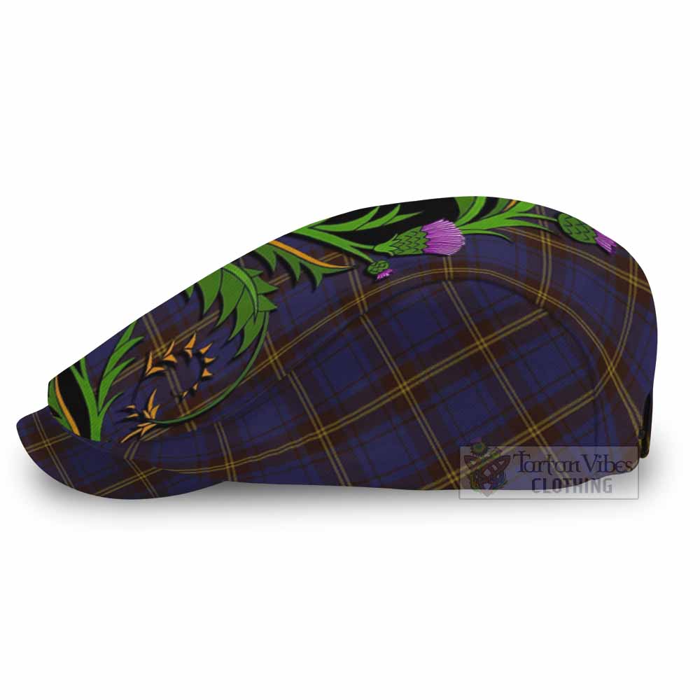 Sligo Tartan Flat Cap, Jeff Cap Scottish Thistle Pride Heritage Art