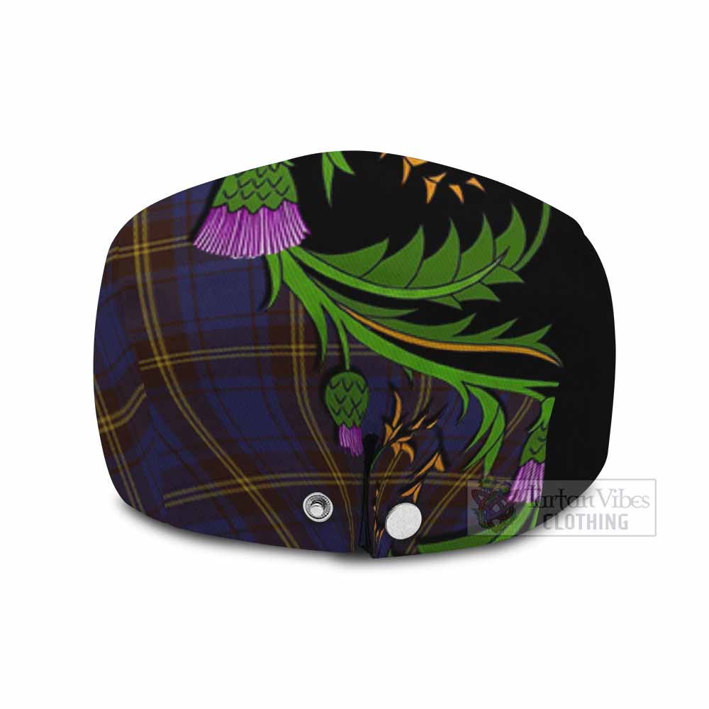 Sligo Tartan Flat Cap, Jeff Cap Scottish Thistle Pride Heritage Art