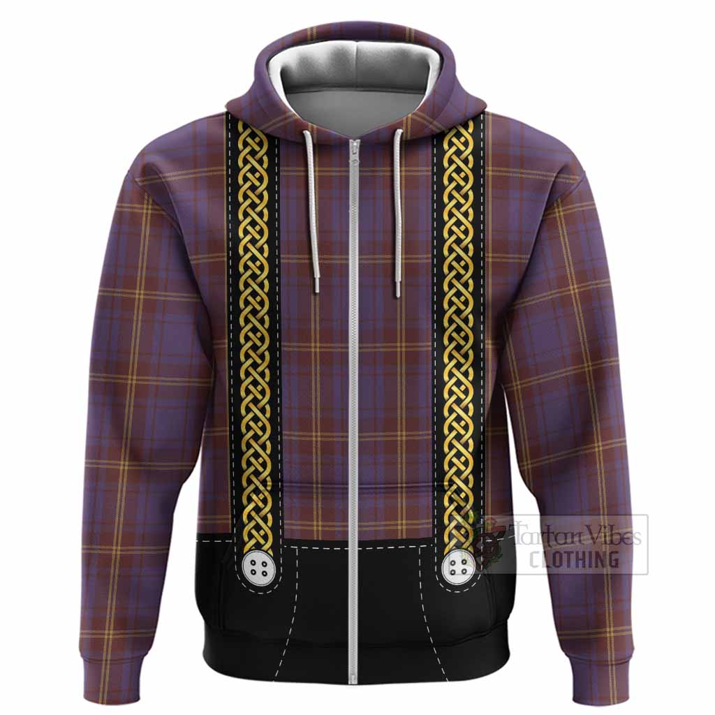 Sligo Tartan Lederhosen Costume Hoodie Scotland Celtic Knot Motif