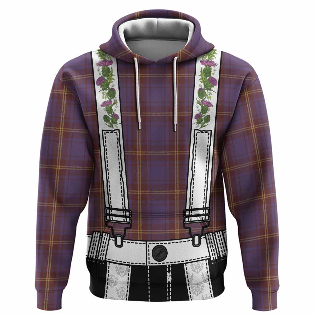 Sligo Tartan Lederhosen Costume Hoodie Scotland Thistle Floral