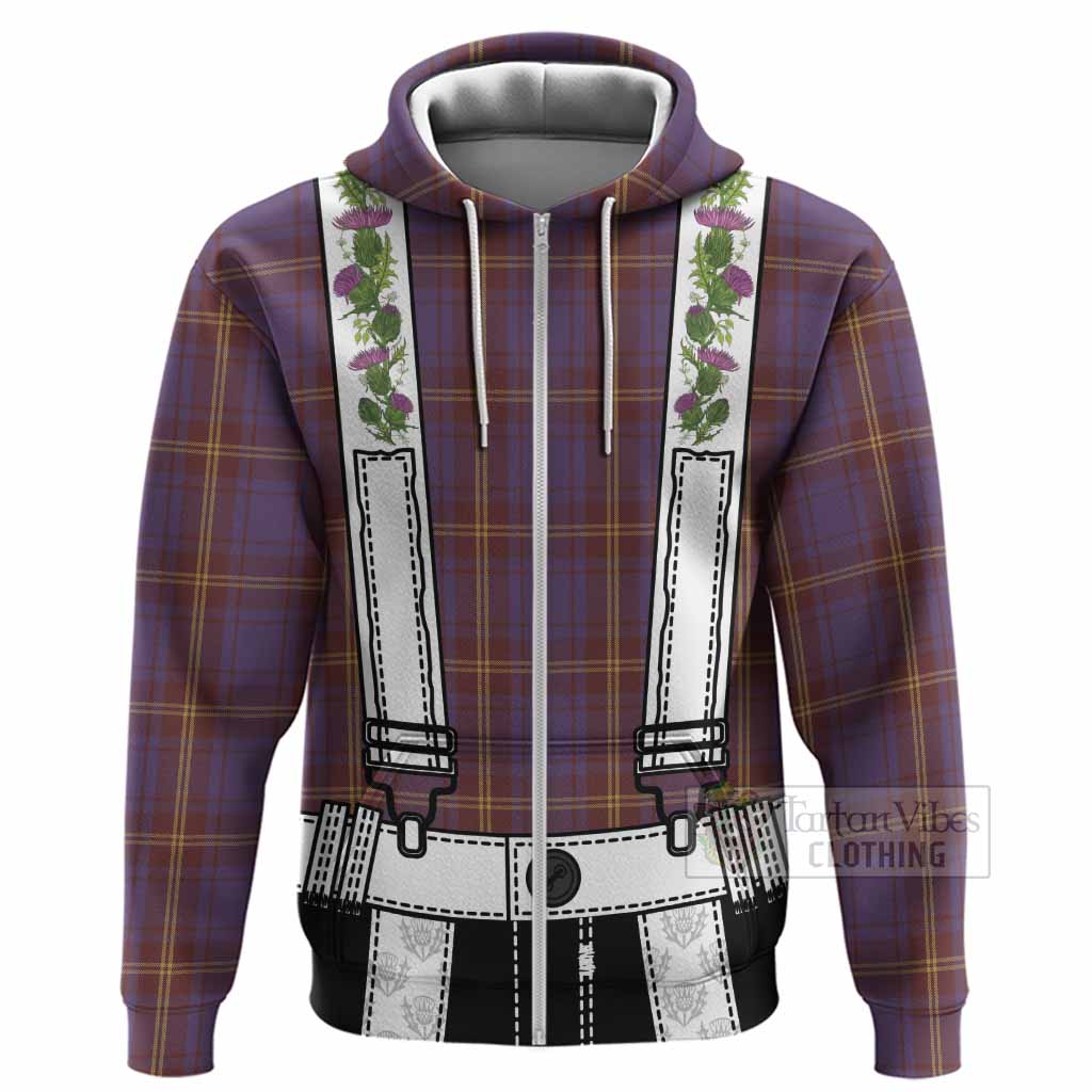 Sligo Tartan Lederhosen Costume Hoodie Scotland Thistle Floral