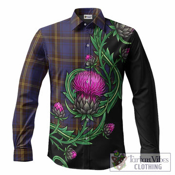 Sligo Tartan Long Sleeve Button Shirts Resilient Scottish Thistle