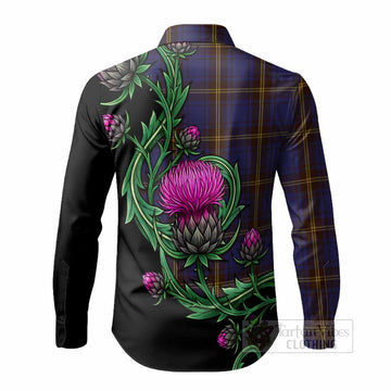 Sligo Tartan Long Sleeve Button Shirts Resilient Scottish Thistle
