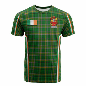 Sloane Irish Clan Coat of Arm Tartan Cotton T-shirt Flag Style