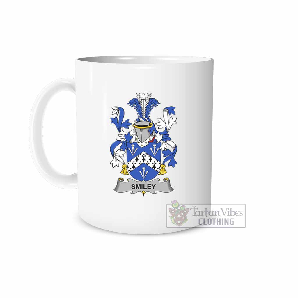 Smiley Irish Clan Coat of Arms Ceramic Mug White - 2D-tartanvibesclothing