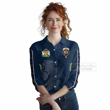 Smith Tartan Women's Casual Shirt with Family Crest and Lion Rampant Vibes Sport Style Female - Tartan Vibes Clothing