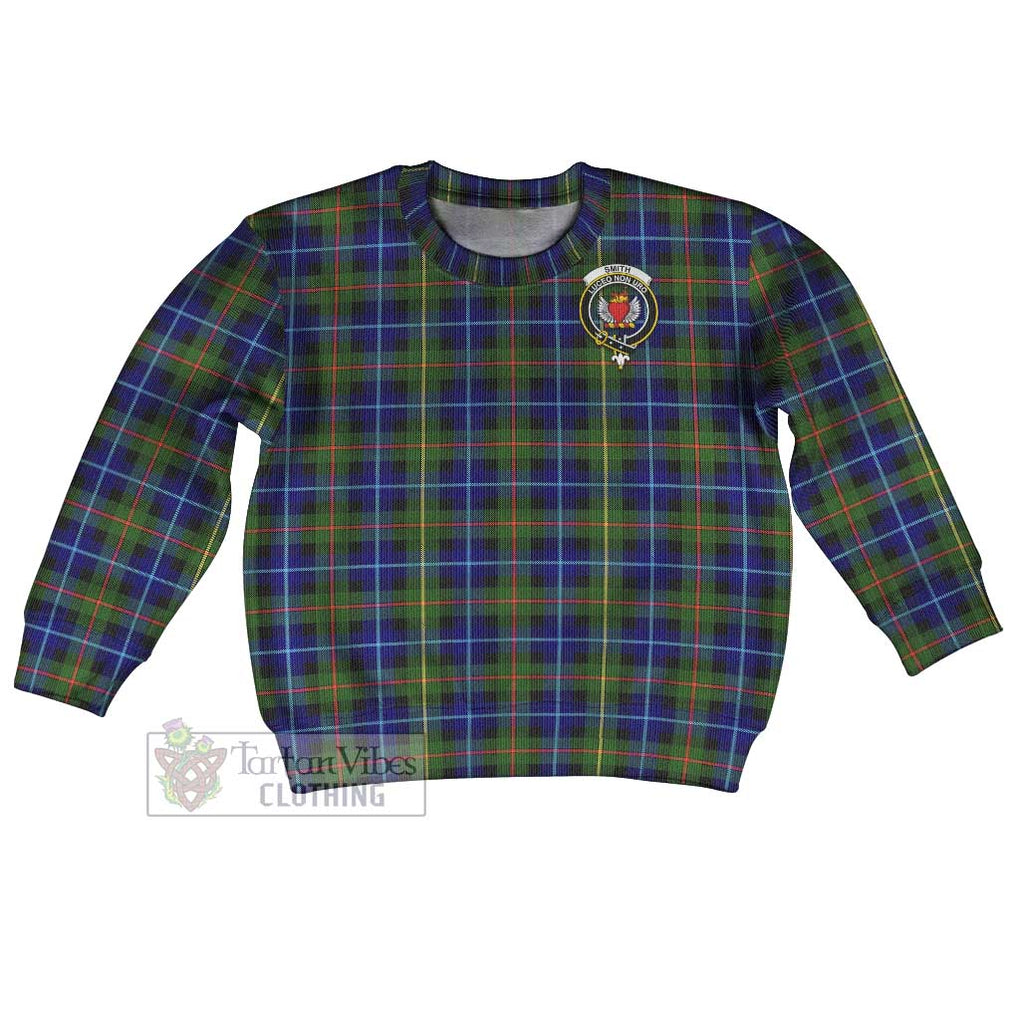Smith Tartan Kid Ugly Sweater with Family Crest Kid - Tartan Vibes Clothing