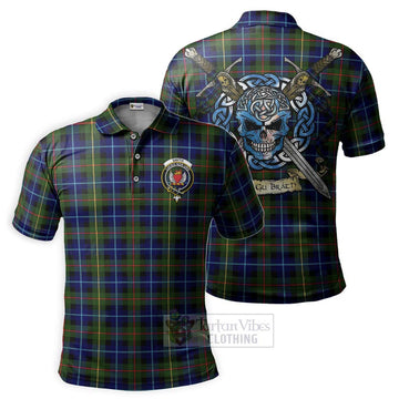 Smith Tartan Polo Shirt with Family Crest Celtic Skull Style Kid - Tartan Vibes Clothing