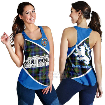 Smith Family Crest Tartan Women's Racerback Tanks Celebrate Saint Andrew's Day in Style 4XL - Tartan Vibes Clothing