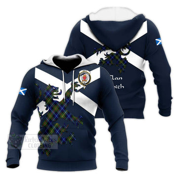 Smith Tartan Lion Rampant Knitted Hoodie Proudly Display Your Heritage with Alba Gu Brath and Clan Name Unisex Knitted Pullover Hoodie - Tartan Vibes Clothing