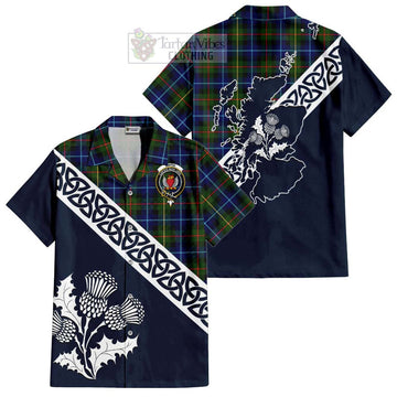 Smith Tartan Hawaiian Shirt Featuring Thistle and Scotland Map Kid - Tartan Vibes Clothing