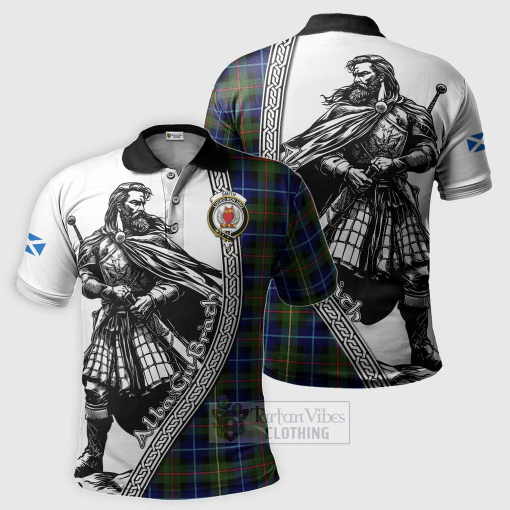 Smith Tartan Clan Crest Polo Shirt with Highlander Warrior Celtic Style Kid - Tartan Vibes Clothing