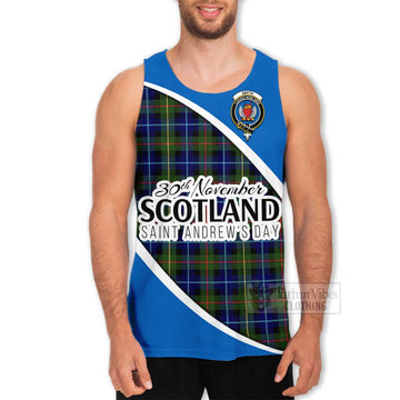 Smith Family Crest Tartan Men's Tank Top Celebrate Saint Andrew's Day in Style Men - Tartan Vibes Clothing