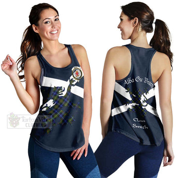 Smith Tartan Lion Rampant Women's Racerback Tanks Proudly Display Your Heritage with Alba Gu Brath and Clan Name 4XL - Tartan Vibes Clothing
