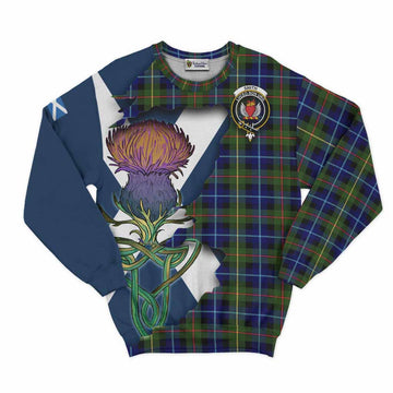 Tartan Vibes Clothing Smith Tartan Family Crest Sweatshirt Scottish Thistle Celtic Inspired
