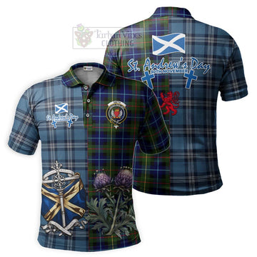 Smith Tartan Polo Shirt Happy St. Andrew's Day Half Tartan Style Kid - Tartan Vibes Clothing
