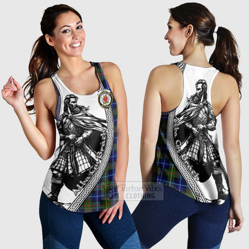 Smith Tartan Clan Crest Women's Racerback Tanks with Highlander Warrior Celtic Style 4XL - Tartan Vibes Clothing