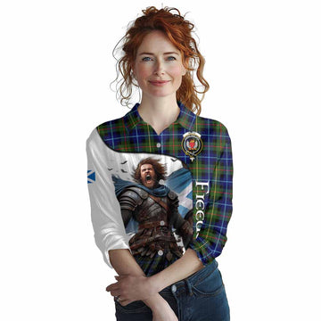 Smith Crest Tartan Women's Casual Shirt Inspired by the Freedom of Scottish Warrior Female - Tartan Vibes Clothing