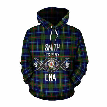 Smith Tartan Cotton Hoodie with Family Crest DNA In Me Style Pullover Hoodie XS - Tartan Vibes Clothing
