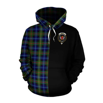 Smith Tartan Cotton Hoodie with Family Crest and Half Of Me Style Pullover Hoodie XS - Tartan Vibes Clothing