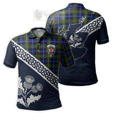 Smith Tartan Polo Shirt Featuring Thistle and Scotland Map Kid - Tartanvibesclothing Store