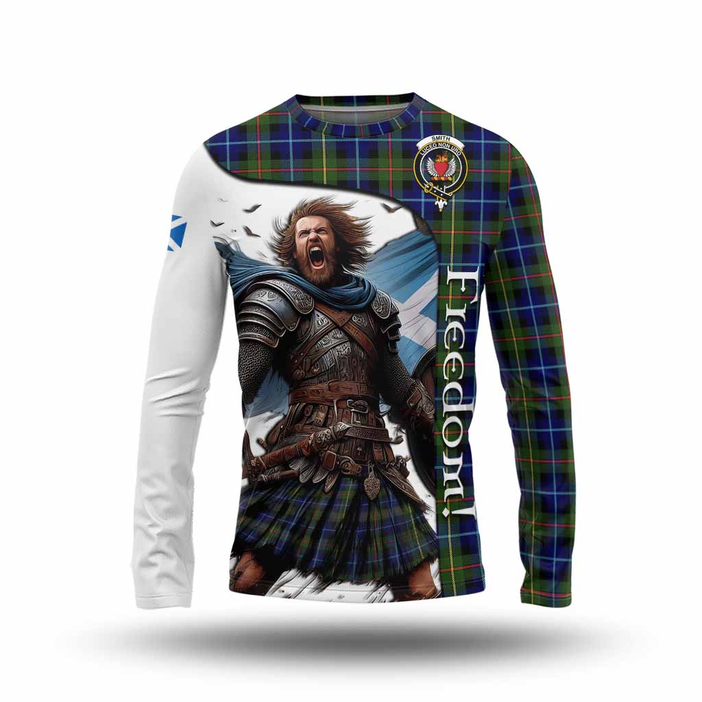 Smith Crest Tartan Long Sleeve T-Shirt Inspired by the Freedom of Scottish Warrior Unisex - Tartan Vibes Clothing