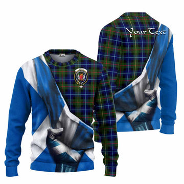 Smith Tartan Knitted Sweater with Family Crest Scotland Patriotic Style Unisex - Tartan Vibes Clothing