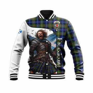 Smith Crest Tartan Baseball Jacket Inspired by the Freedom of Scottish Warrior Unisex - Tartan Vibes Clothing