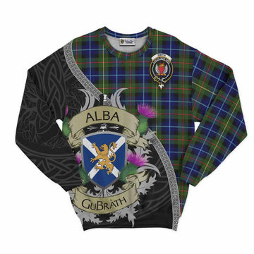 Smith Tartan Family Crest Sweatshirt Lion Rampant Royal Thistle Shield Celtic Inspired Unisex - Tartan Vibes Clothing