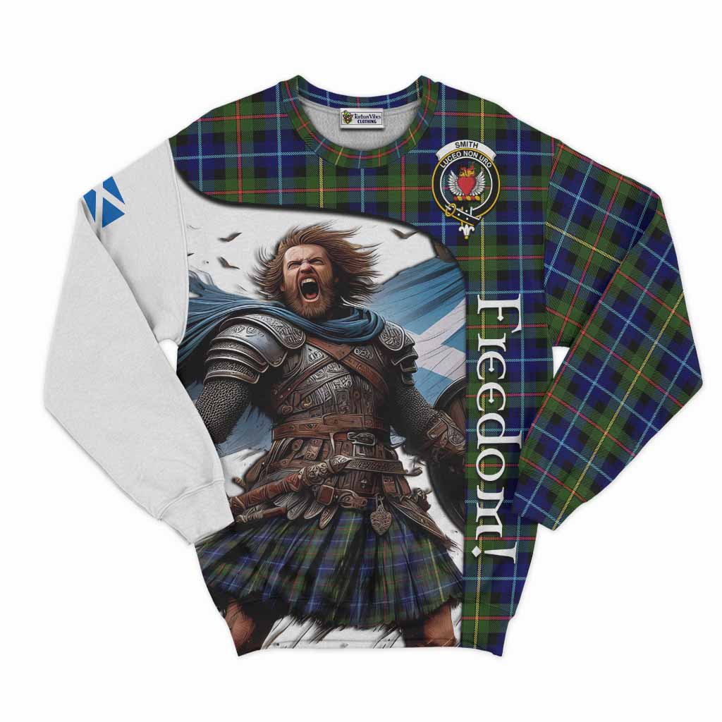 Smith Crest Tartan Sweatshirt Inspired by the Freedom of Scottish Warrior Unisex - Tartan Vibes Clothing