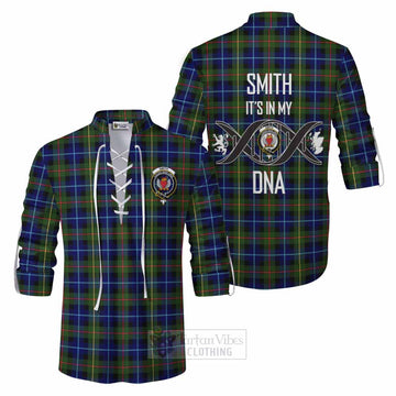 Smith Tartan Ghillie Kilt Shirt with Family Crest DNA In Me Style Men - Tartan Vibes Clothing