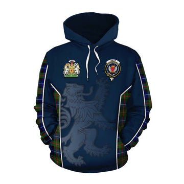 Smith Tartan Cotton Hoodie with Family Crest and Lion Rampant Vibes Sport Style Pullover Hoodie XS - Tartan Vibes Clothing