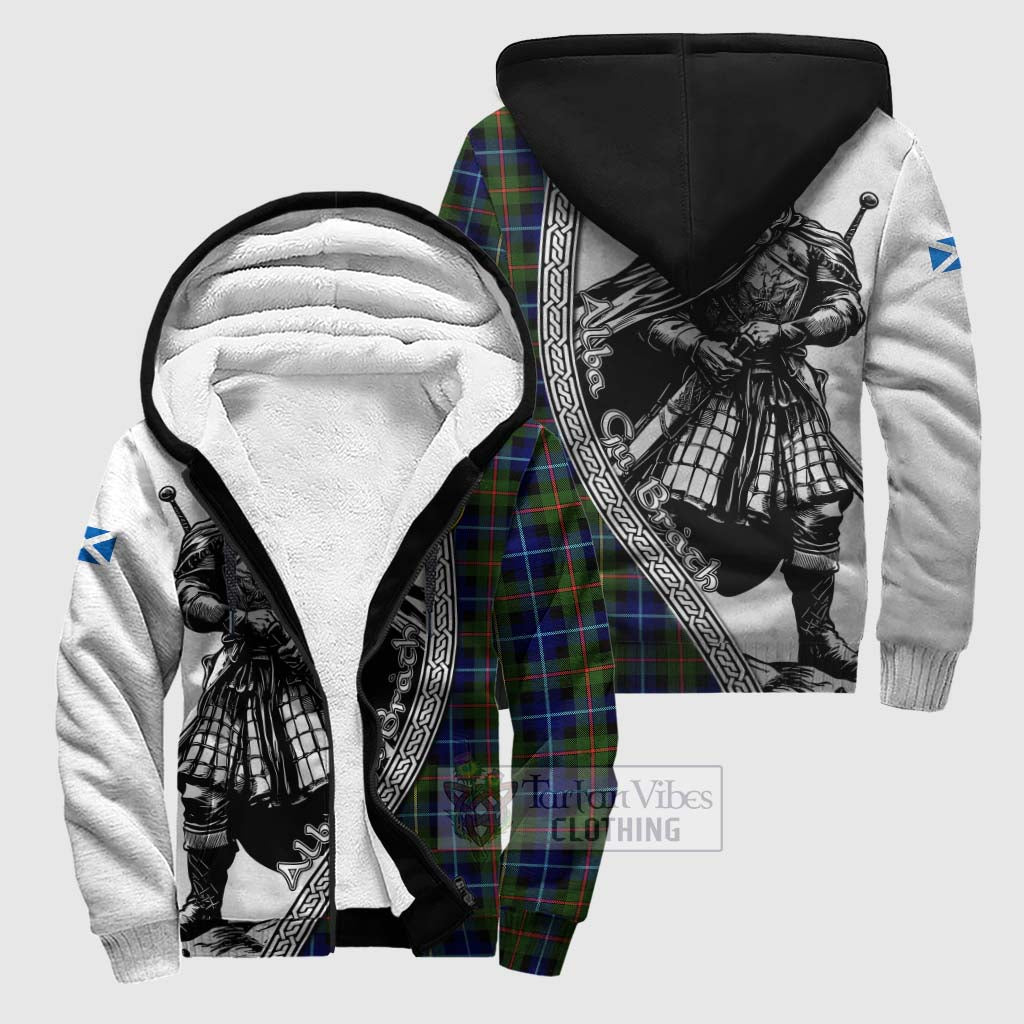 Smith Tartan Clan Crest Sherpa Hoodie with Highlander Warrior Celtic Style Unisex S - Tartan Vibes Clothing