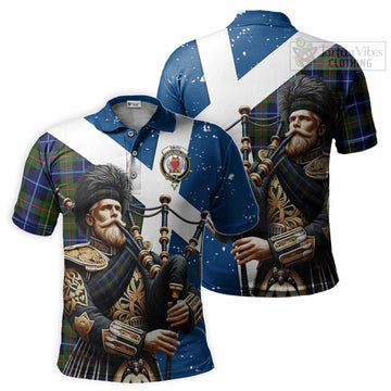 Smith Tartan Polo Shirt with Family Crest Scottish Bagpiper Vibes Kid - Tartan Vibes Clothing