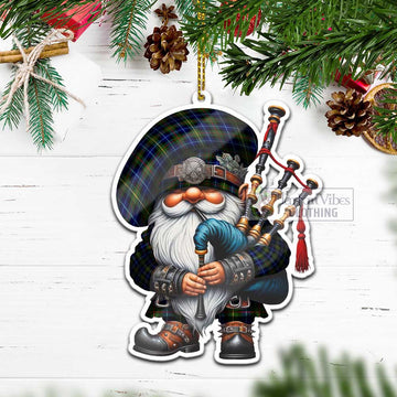 Smith Tartan Bagpiper Gnome Christmas Ornament - Tartan Vibes Clothing
