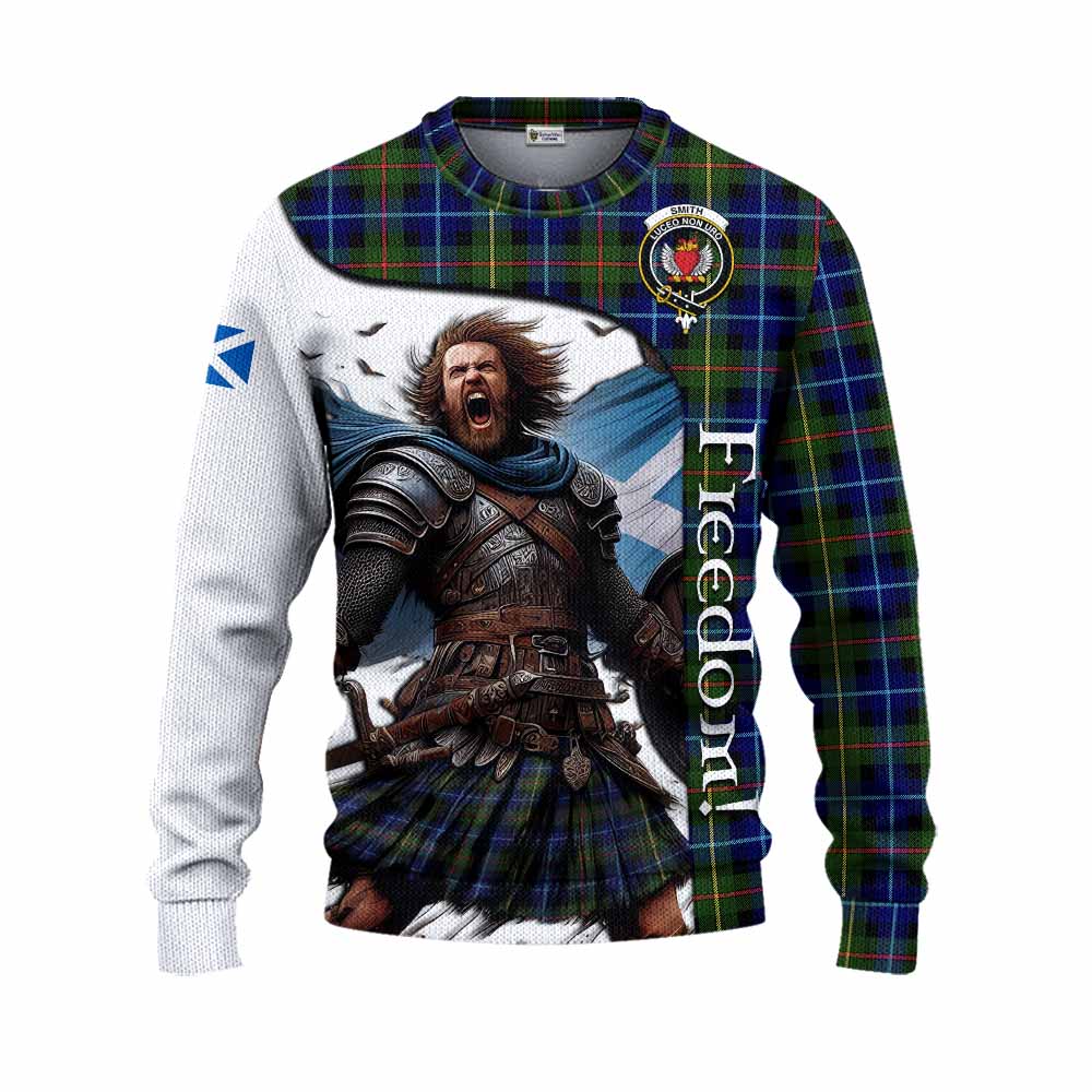 Smith Crest Tartan Knitted Sweater Inspired by the Freedom of Scottish Warrior Unisex - Tartan Vibes Clothing