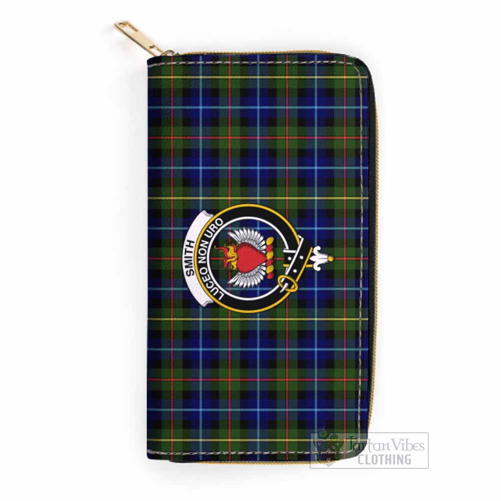 Smith Tartan Women's Leather Wallet with Family Crest One Size 19.7*10.5*3.5 cm - Tartan Vibes Clothing