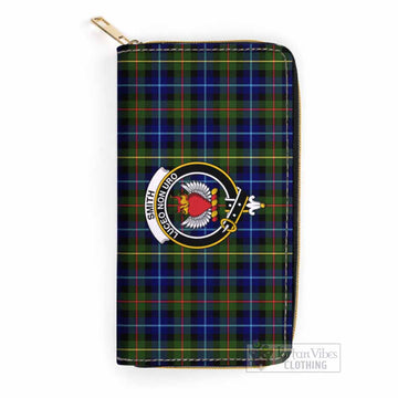 Tartan Vibes Clothing Smith Tartan Women's Leather Wallet with Family Crest