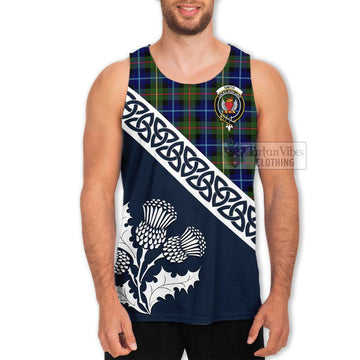 Smith Tartan Men's Tank Top Featuring Thistle and Scotland Map Men - Tartan Vibes Clothing