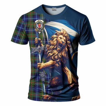 Smith Tartan Family Crest T-Shirt with Scottish Majestic Lion Kid's Shirt - Tartan Vibes Clothing