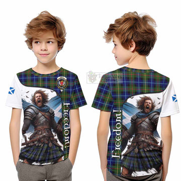 Smith Crest Tartan Kid T-Shirt Inspired by the Freedom of Scottish Warrior - Tartan Vibes Clothing