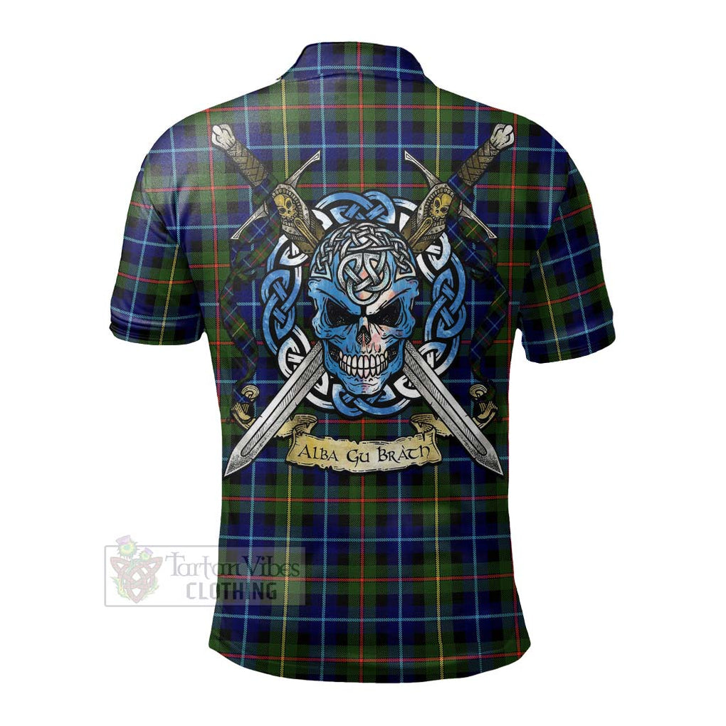 Smith Tartan Polo Shirt with Family Crest Celtic Skull Style - Tartan Vibes Clothing