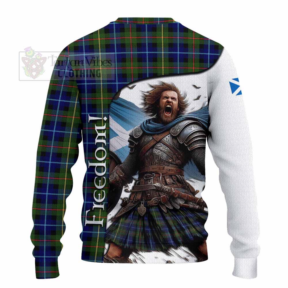 Smith Crest Tartan Knitted Sweater Inspired by the Freedom of Scottish Warrior - Tartan Vibes Clothing