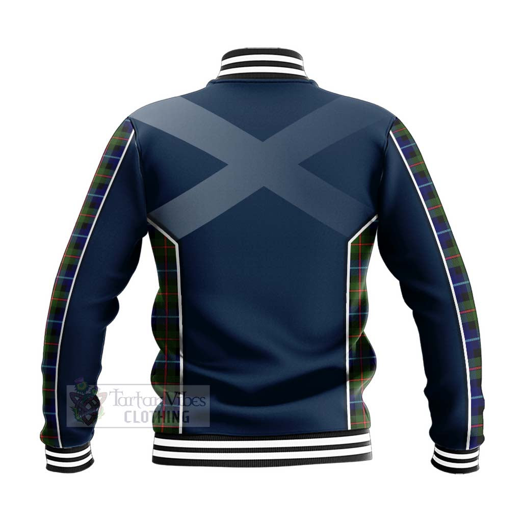 Smith Tartan Baseball Jacket with Family Crest and Scottish Thistle Vibes Sport Style - Tartan Vibes Clothing